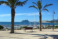 Promenade in Moraira, looking out towards Calpe in the distance